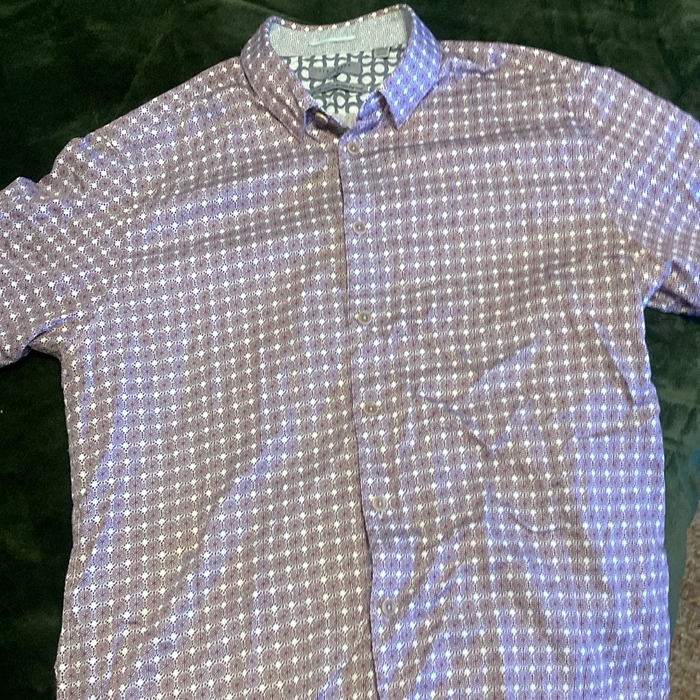 Men's Purple Patterned Shirt